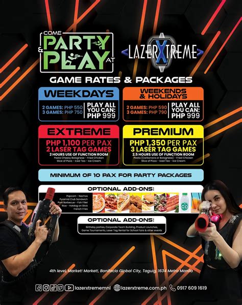 Laser Tag Game Rates & Packages .